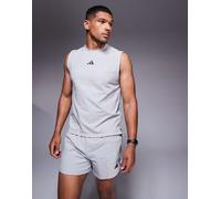 adidas Training - D4T - T-shirt senza maniche color grigio mélange M