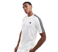 adidas - Training Essential - T-shirt bianca con 3 strisce-Bianco 3XL