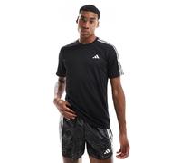 adidas - Training Essential - T-shirt nera con 3 strisce-Nero XS