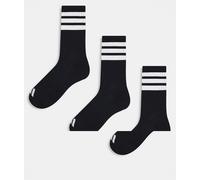 adidas Training Essentials confezione da 3 calzini con 3 strisce nere-Nero M