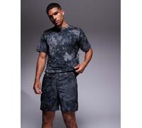 adidas Uomo Train Essentials Seasonal all Over Print Short, Black, XL 7 inch