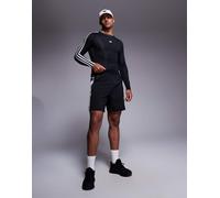 adidas - Training Essentials - Pantaloncini neri con 3 strisce-Nero XS