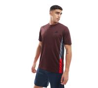 adidas - Training Essentials - T-shirt bordeaux con 3 strisce-Rosso L