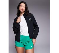 Giacca adidas Train Essentials Woven Warm-Up 3 bande nero bianco donna - XS