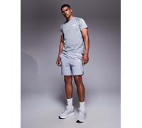 adidas Training - Gym+ - Pantaloncini con 3 strisce grigi e verde pop-Grigio 2XL