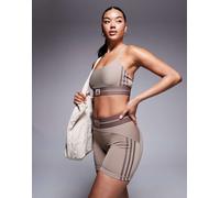 adidas Training Hyperglam brassière in marrone gessoso L