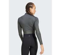 adidas Training - Hyperglam - Coprispalle con zip grigio/nero a coste XL