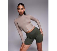adidas - Training Hyperglam - Giacca marrone gesso a coste con zip XS
