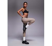 adidas - Training Hyperglam - Leggings lunghezza integrale marrone gesso a coste L