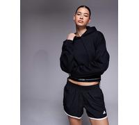 adidas Training - Hyperglam Linear - Felpa nera con cappuccio-Nero XS