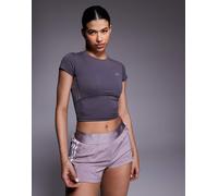 adidas Training - Hyperglam - Maglietta baby super lucida grigio scuro S