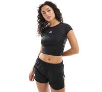 adidas - Training Hyperglam - T-shirt nera con monogrammi-Nero M