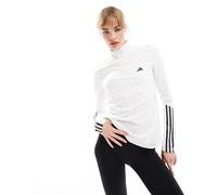 adidas - Training Hyperglam - Top bianco con zip corta XS