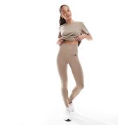 adidas Training - Optime Essentials - Leggings a 7/8 senza cuciture anteriori marrone polvere XL