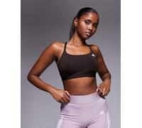 adidas Training - Optime Essentials - Reggiseno a sostegno leggero marrone XS