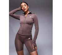 adidas - Training Optime - Giacca marrone scuro XS