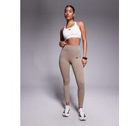 Leggings adidas 7/8 Optime Rib marrone donna - M