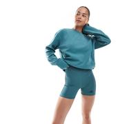 adidas Training - Optime - Leggings corti a 1/4 con 3 strisce colore verde-azzurro preloved-Blu XS 5in
