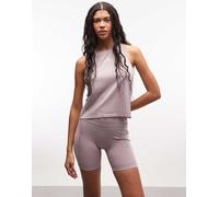 adidas Training - Optime - Pantaloncini leggings malva con 3 strisce-Viola L