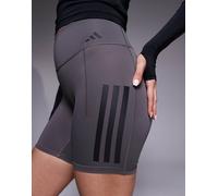 adidas Training - Optime - Pantaloncini molto corti grigio scuro con 3 strisce S