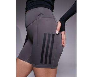 adidas Training - Optime - Pantaloncini molto corti grigio scuro con 3 strisce XS