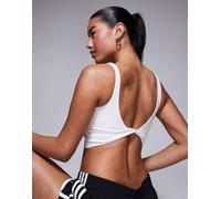 adidas - Training Optime - Top senza maniche con incrocio sulla schiena bianco XL