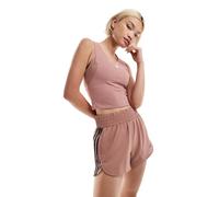 adidas - Training Pacer - Pantaloncini a vita alta color argilla-Marrone S