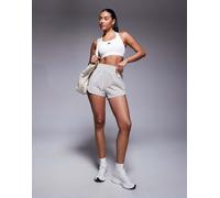adidas - Training Pacer - Pantaloncini a vita alta color pietra da 3"-Bianco S