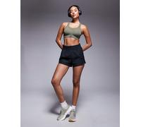 Adidas Donna Pacer Training 3-Stripes Woven High-Rise Shorts, Black, M 3 inch