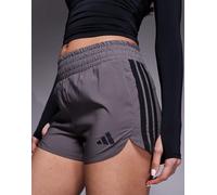 adidas - Training Pacer - Pantaloncini grigio scuro a vita alta XL