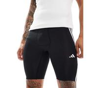 Pantaloncini corti adidas TECHFIT Compression Training 3 strisce nero puro - XL
