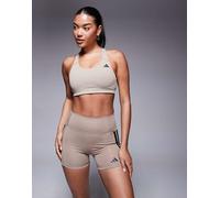 adidas Training - Power Mid - Reggiseno sportivo marrone gesso a sostegno medio S C-D Cup