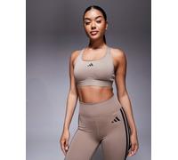 adidas - Training PWRCT - Reggiseno sportivo marrone chiaro a supporto elevato M