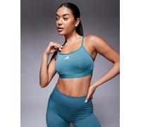 adidas - Training - Reggiseno a sostegno leggero blu ottanio-Verde L
