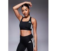 adidas - Training - Reggiseno sportivo a supporto medio nero con 3 strisce M