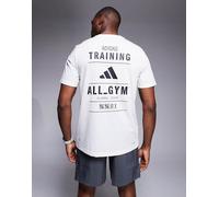 adidas Training - T-shirt bianca con grafica-Bianco L