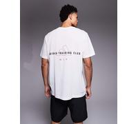adidas Training - T-shirt bianca con stampa sul retro-Bianco 2XL