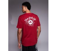 adidas - Training - T-shirt bordeaux con grafica ispirata al bowling sul retro-Rosso 2XL