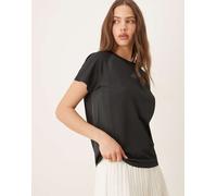adidas Femme Seamless Knitted T-Shirt, Black/Grey Six, S