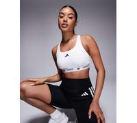 adidas - Training Tech Fid - Reggiseno a supporto medio bianco L
