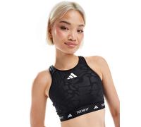 adidas - Training Tech Fit - Reggiseno sportivo nero con stampa XS A-B Cup