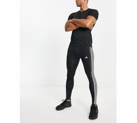 adidas - Training Techfit - Leggings neri con 3 strisce-Nero XS