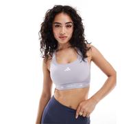 adidas - Training Techfit - Reggiseno sportivo grigio a supporto medio 2XS C-D Cup