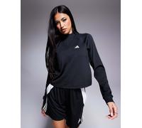 adidas - Training Train Essentials - Top nero con zip corta XS