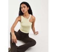 adidas Training Yoga All Me canotta cut-out in giallo burro XL