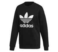 Adidas Trefoil Crew - Sweatshirt Pullover Donna Cotone Nero FM3272 NUOVO