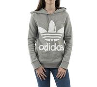 Adidas Trefoil Felpa con Cappuccio, Donna, Medium Grey Heather, 38