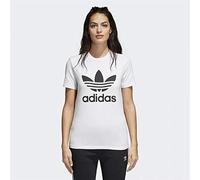 Adidas Trefoil T-Shirt, Donna, Bianco/Nero, 42