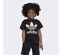 adidas Trefoil Tee, T-shirt Unisex - Bambini e Ragazzi, Black/White, 7 anni