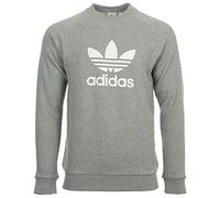 adidas Trefoil Warm-Up Crew, Felpa Uomo, Grigio (Medium Grey Heather), S